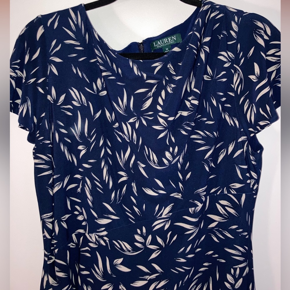 Navy and White Ralph Lauren Dress - Picture 3 of 4